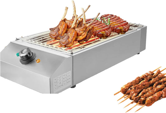 🍖 Electric Indoor Grill – Smokeless, Detachable, Temp Control 50-168°C